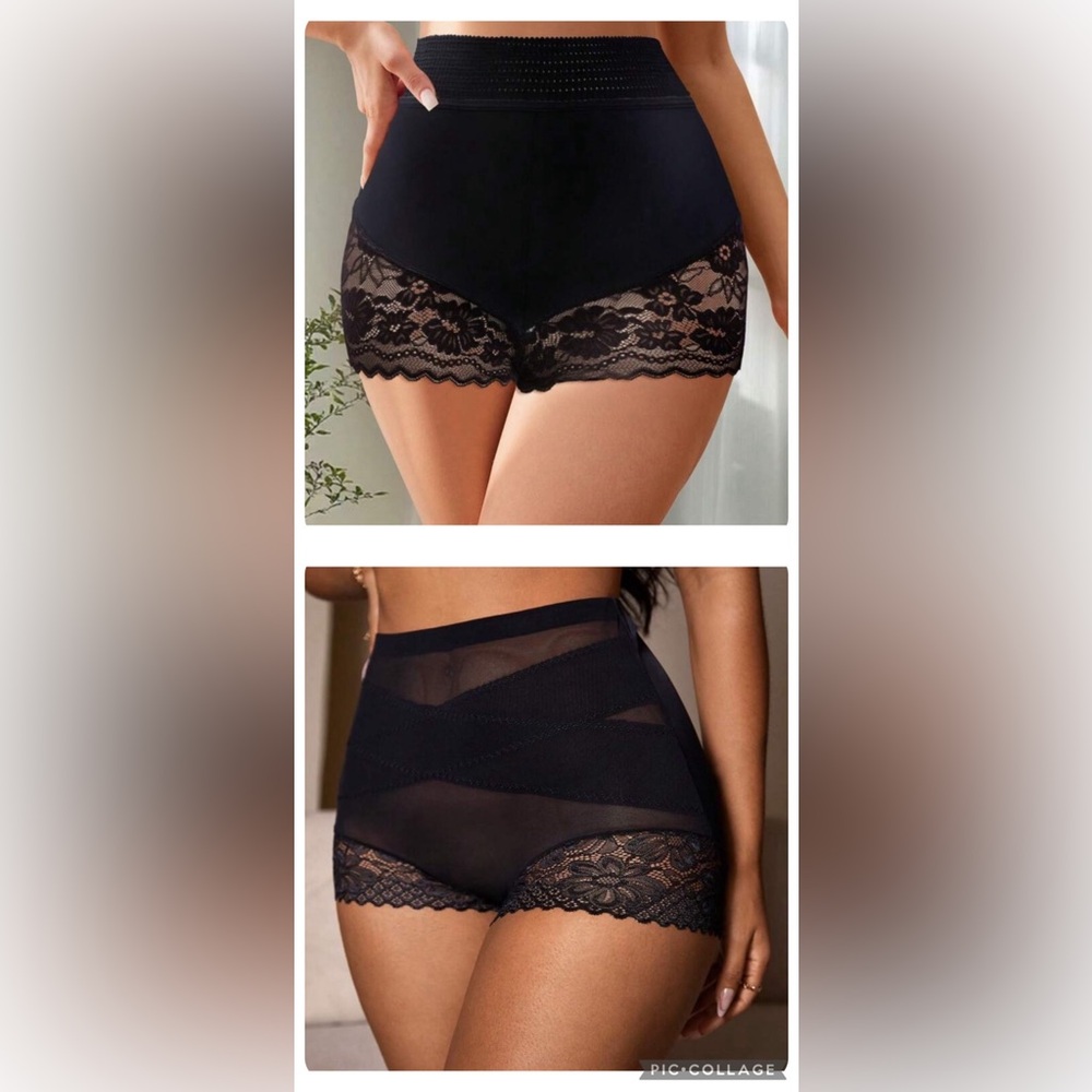 Black Lace High-Waisted Shapewear